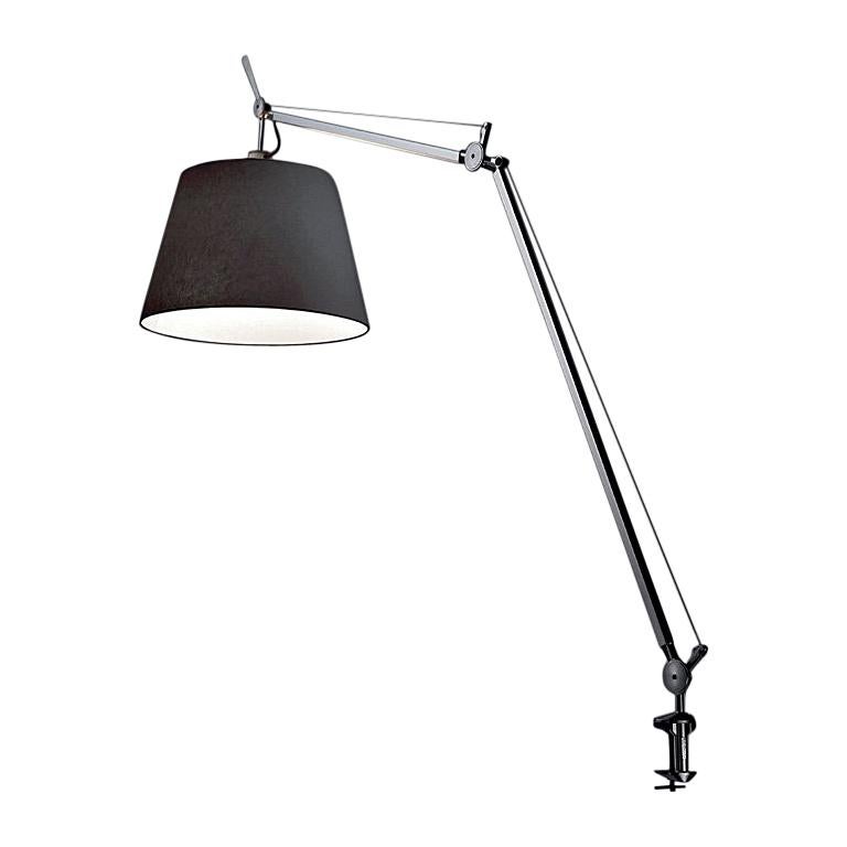 Artemide Tolomeo Mega Table Lamp with Black Diffuser and Clamp For Sale