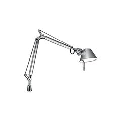 Artemide Tolomeo Micro-Tischlampe mit eingelassener schwenkbarer Leuchte aus Aluminium