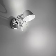 Artemide Tolomeo Micro Wall Spot Light without Switch in Aluminum
