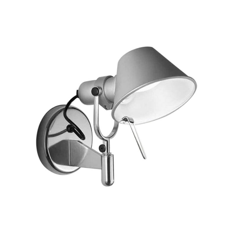 Artemide Tolomeo Micro Wall Spot Light without Switch in Aluminum