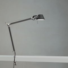 Artemide Tolomeo Midi LED Table Lamp in Anthracite Grey with Clamp