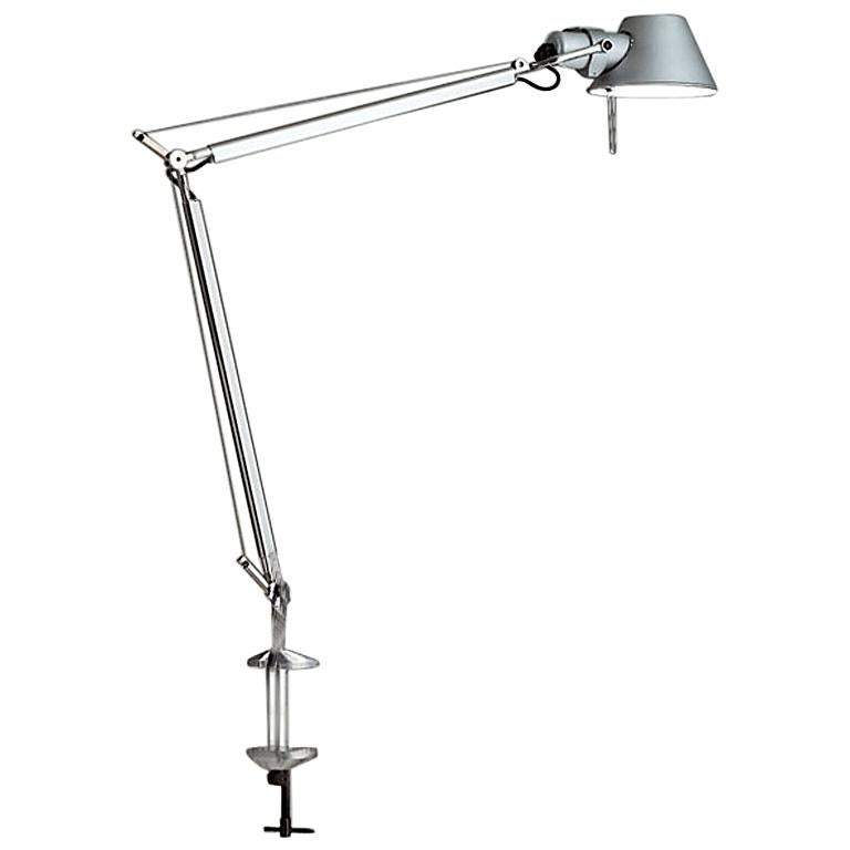 Artemide Tolomeo Mini LED Table Lamp with Clamp in Aluminum