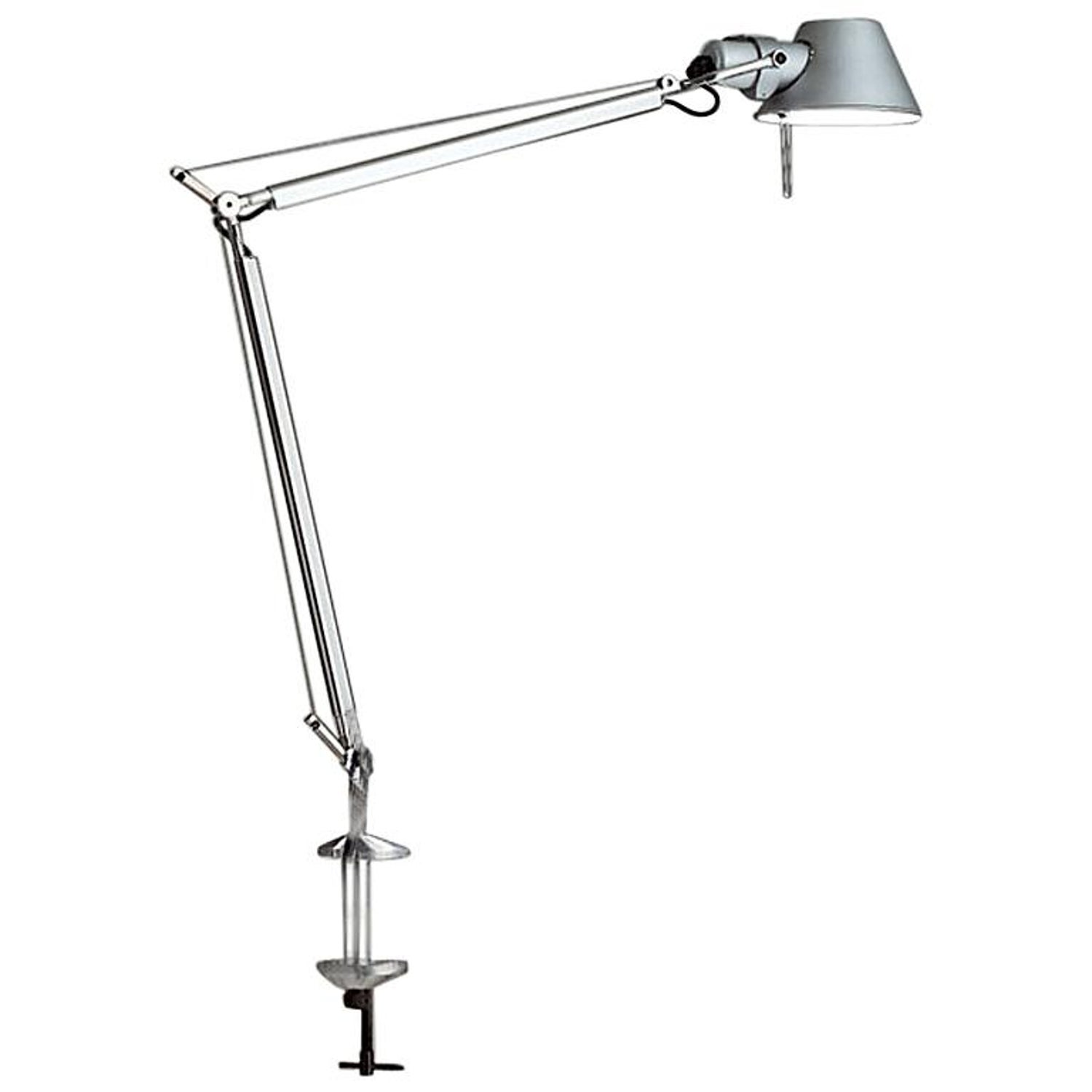Artemide Tolomeo Mini Table Lamp in White with Clamp For Sale at 1stDibs