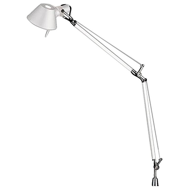 Artemide Tolomeo - Mini lampe de bureau blanche avec pivot encastré en vente