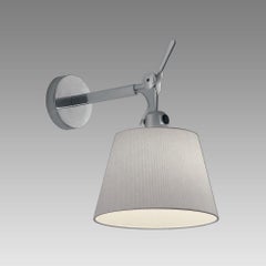 Artemide Tolomeo Standard Wall Light with Round Fiber Shade