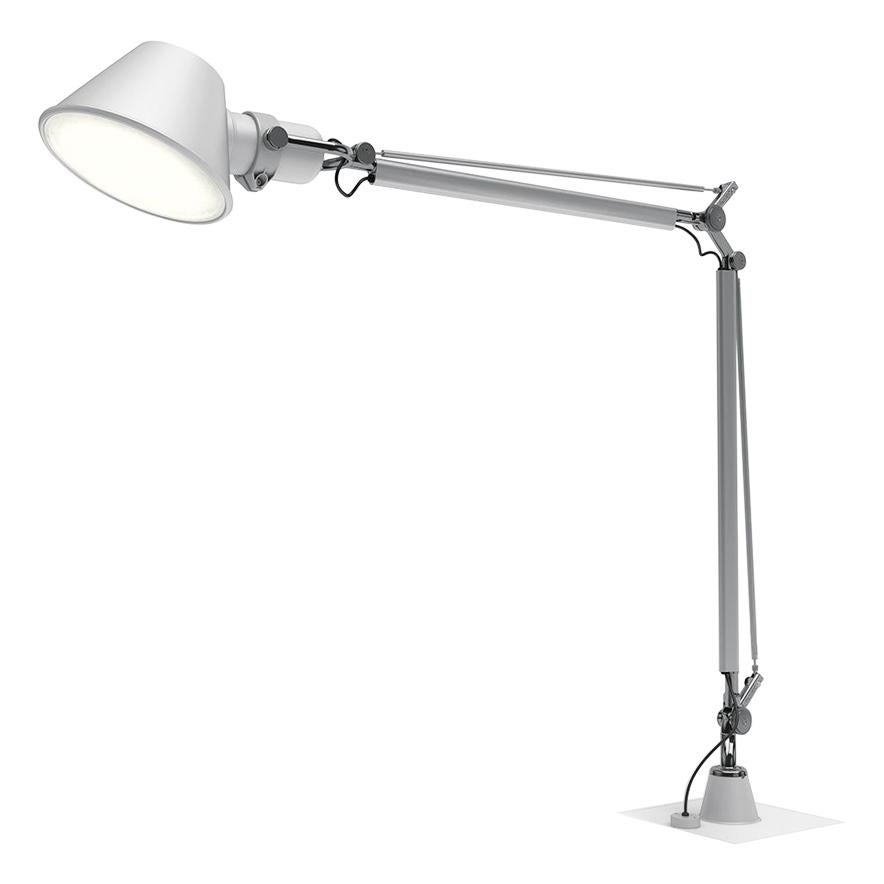 Artemide Tolomeo XXL LED-Leuchte aus Aluminium mit befestigtem Sockel aus Aluminium