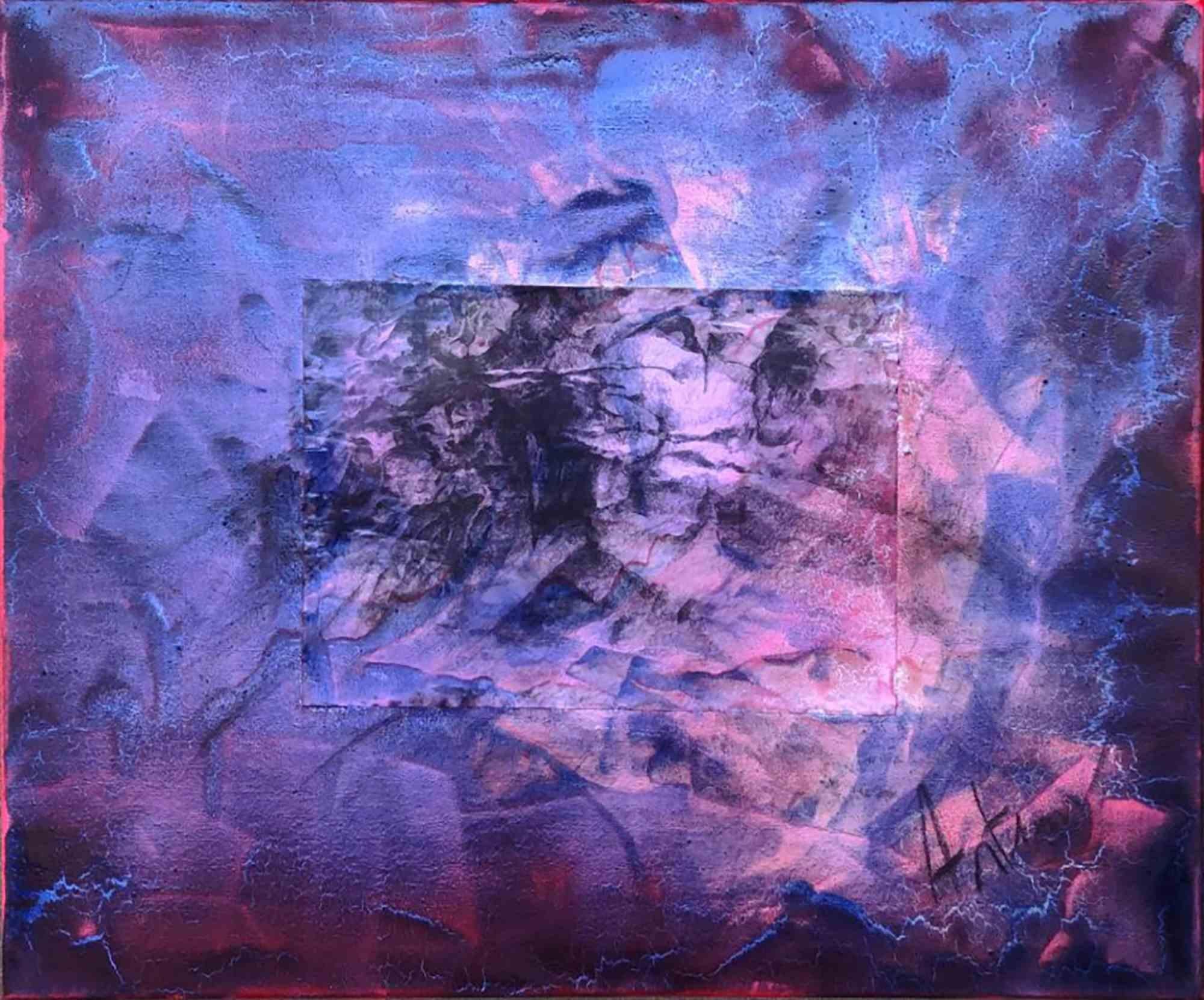 « Scorci d'Infinito Red Border n.1 » - Techniques mixtes d'Artémio Ceresa - 2023