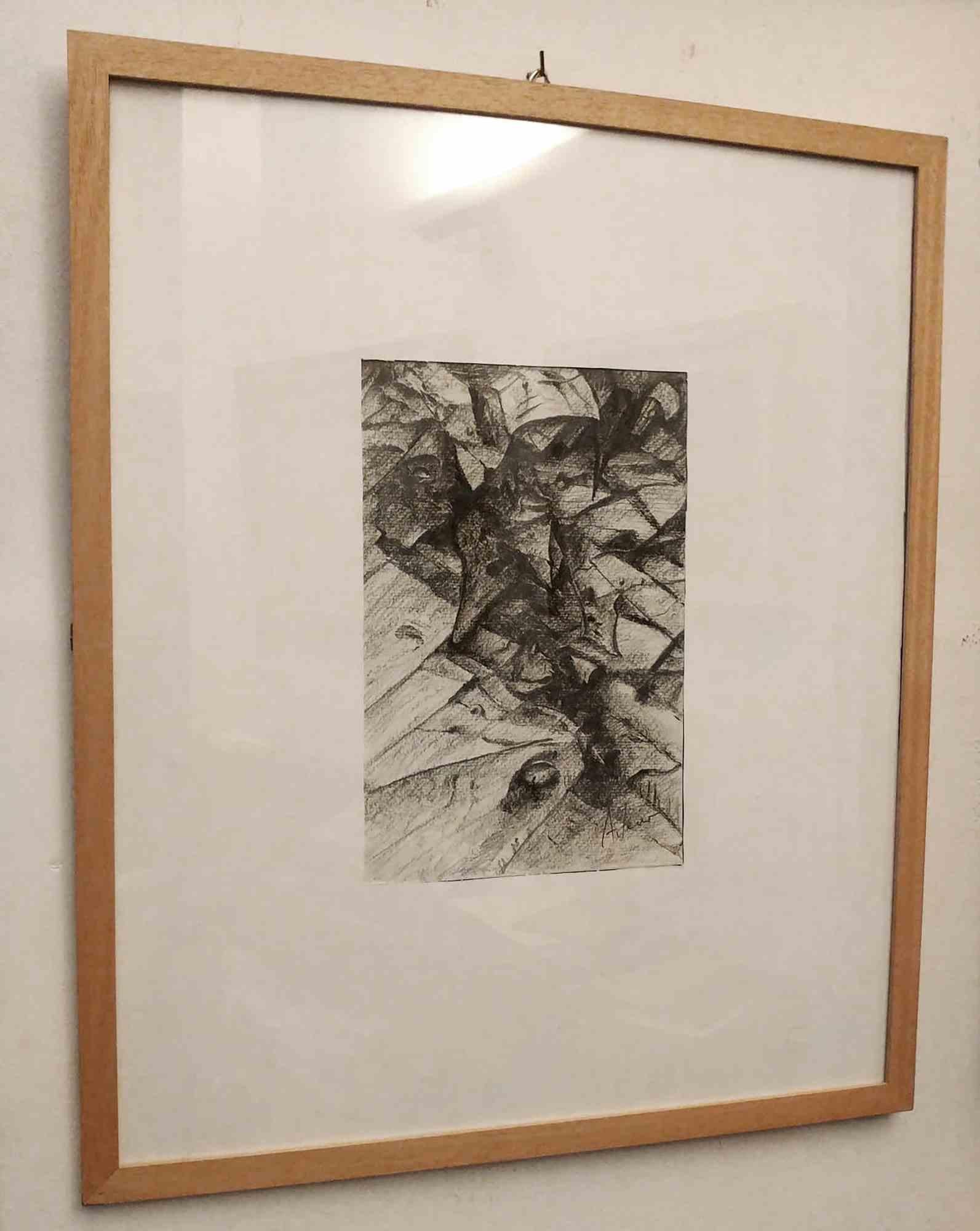 Surreale Landschaft in Zeichnung 2 – Zeichnung von Artemio Ceresa – 2018 im Angebot 1