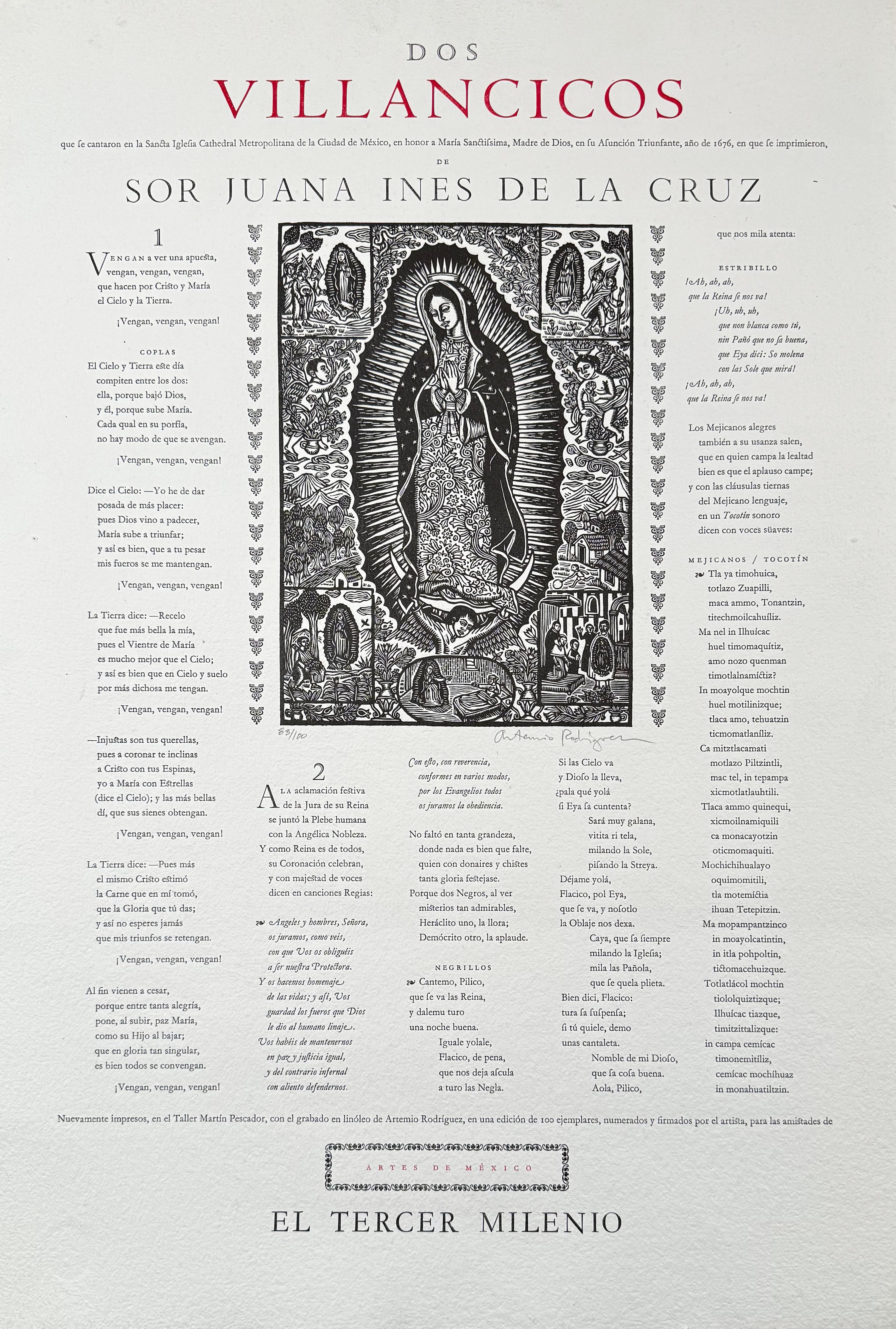 Artemio Rodriguez Portrait Print - Dos Villancicos (Two Carols)