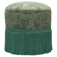 Pouf ARTEMIS en velours taillé  - Eucalyptus