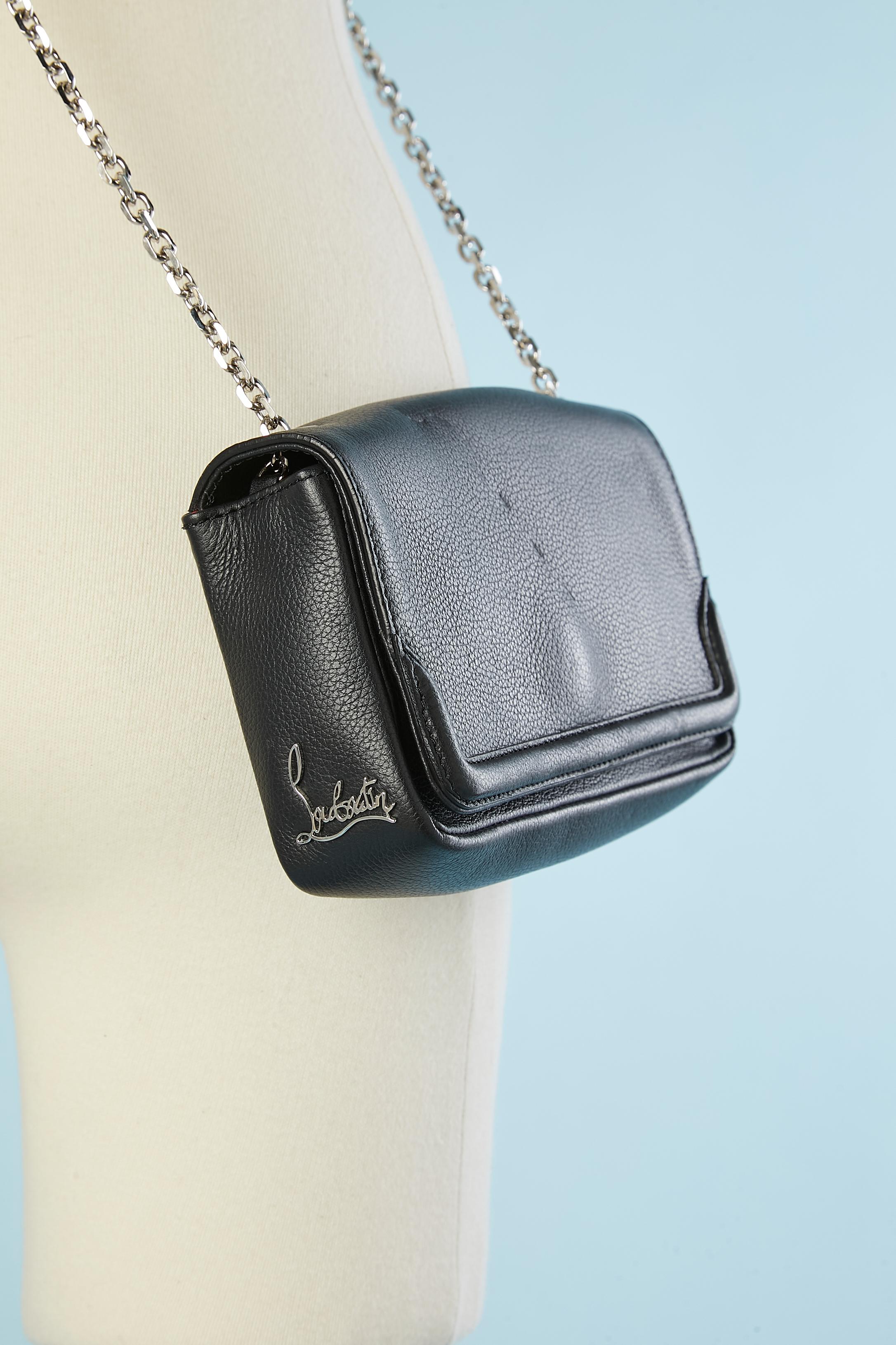 Artemis leather evening bag with Paris site-sight shoulder strap C. Louboutin  For Sale 1