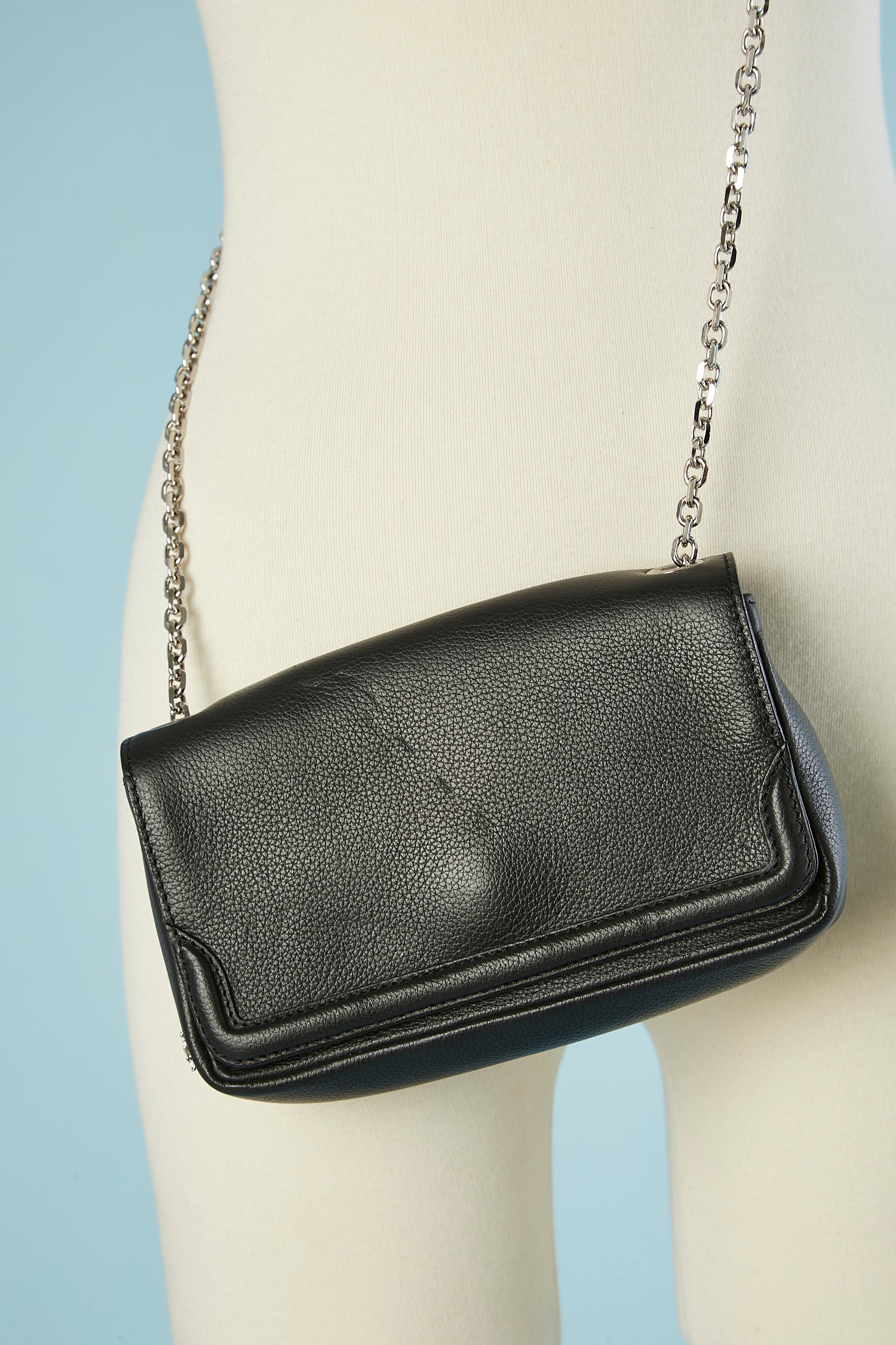 Artemis leather evening bag with Paris site-sight shoulder strap C. Louboutin  For Sale 2