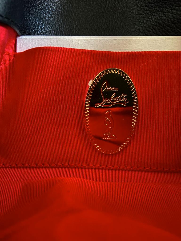 Artemis leather evening bag with Paris site-sight shoulder strap C. Louboutin  For Sale 4