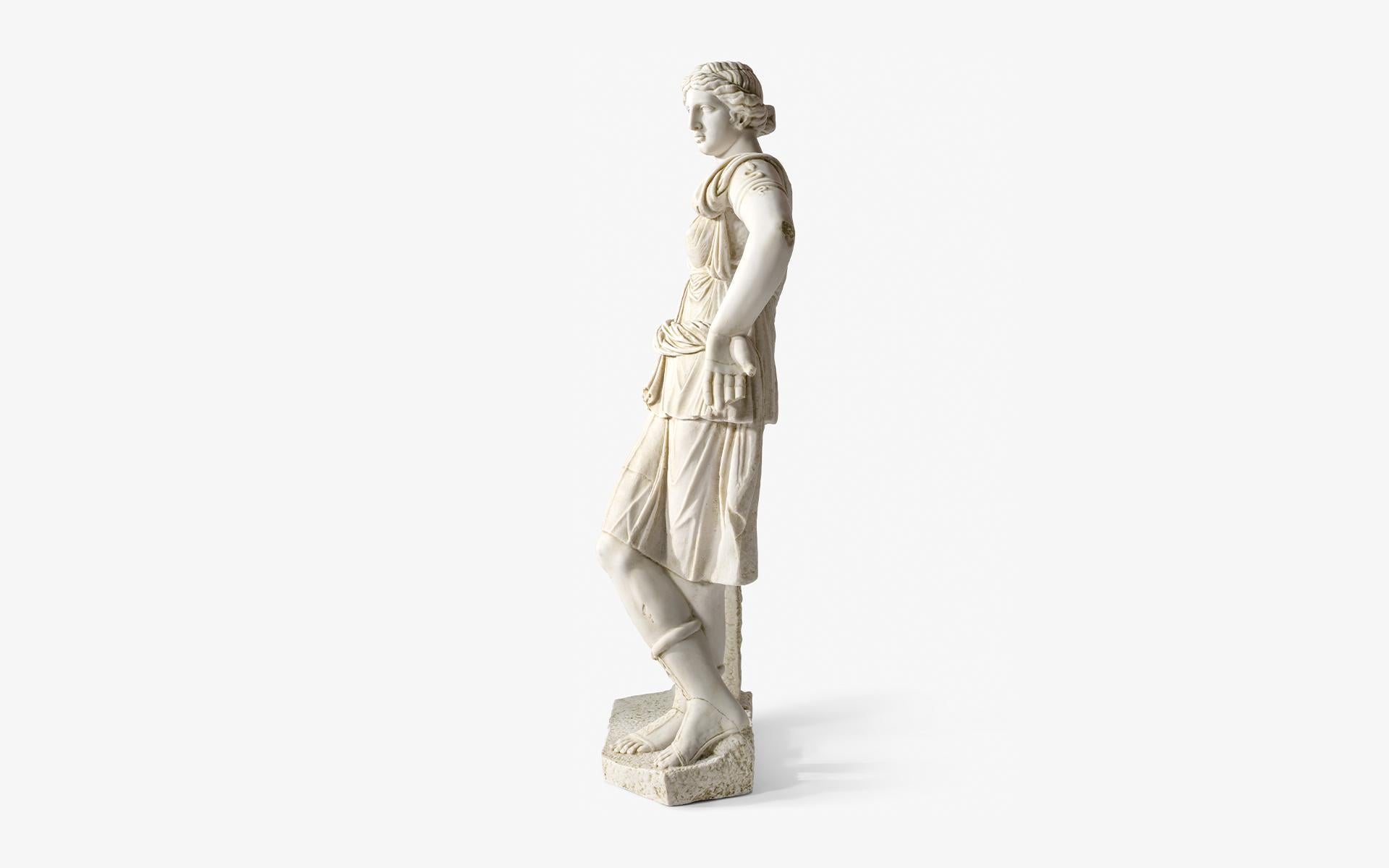 Turkish Artemis Mytilene Statue Made with Compressed Marble Powder Istanbul Arch. Museum For Sale