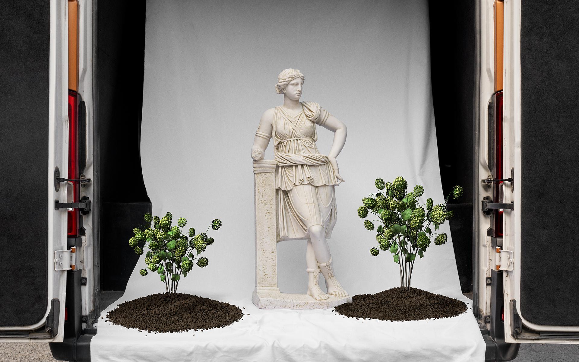 Artemis Mytilene-Statue aus Compressed Marmor pulverbeschichtet Istanbuler Bogen. Museum im Zustand „Neu“ im Angebot in İSTANBUL, TR