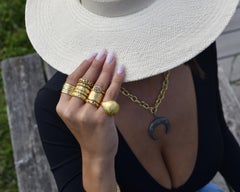 Artemis Salt and Pepper Diamond Ring in 22k Gold, by Tagili