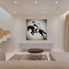 Miss Black Knight, Mischtechnik auf Leinwand
