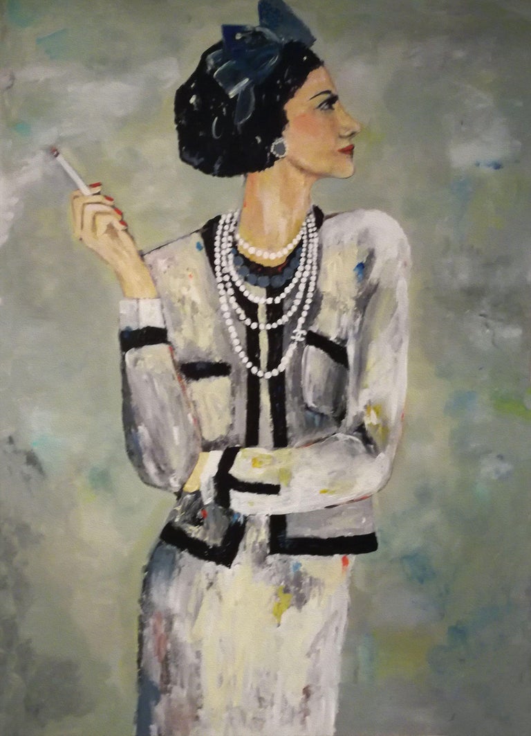 Artemisia Fine Art - Coco Chanel - Muse, Painting, Acrylic on Canvas For  Sale at 1stDibs