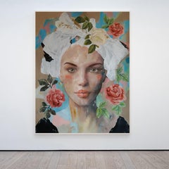 Louise - Mysterious Rose Kollektion, Gemälde, Acryl auf Leinwand