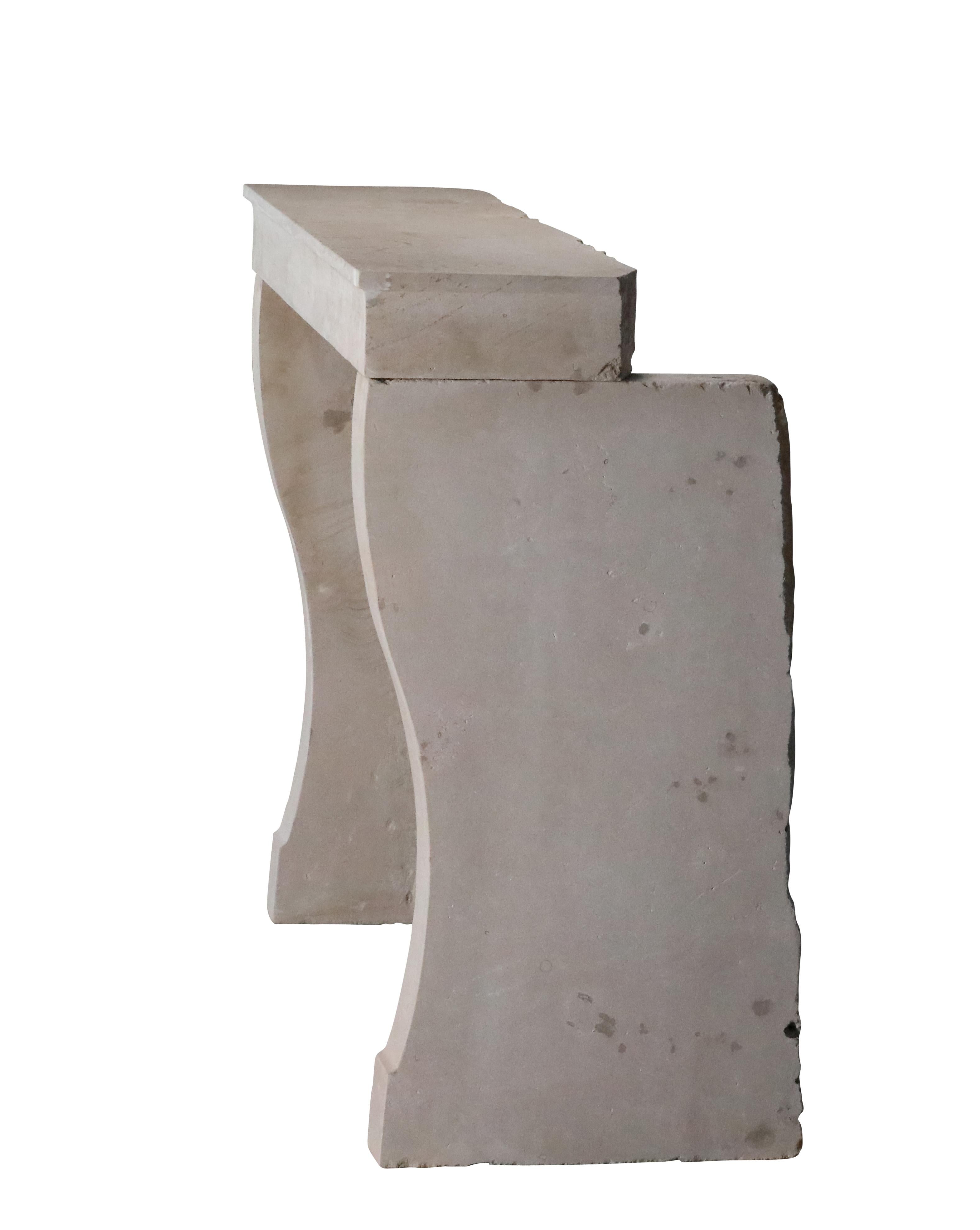 Artempo Beige Limestone Fireplace For Timeless Slow Living For Sale 5
