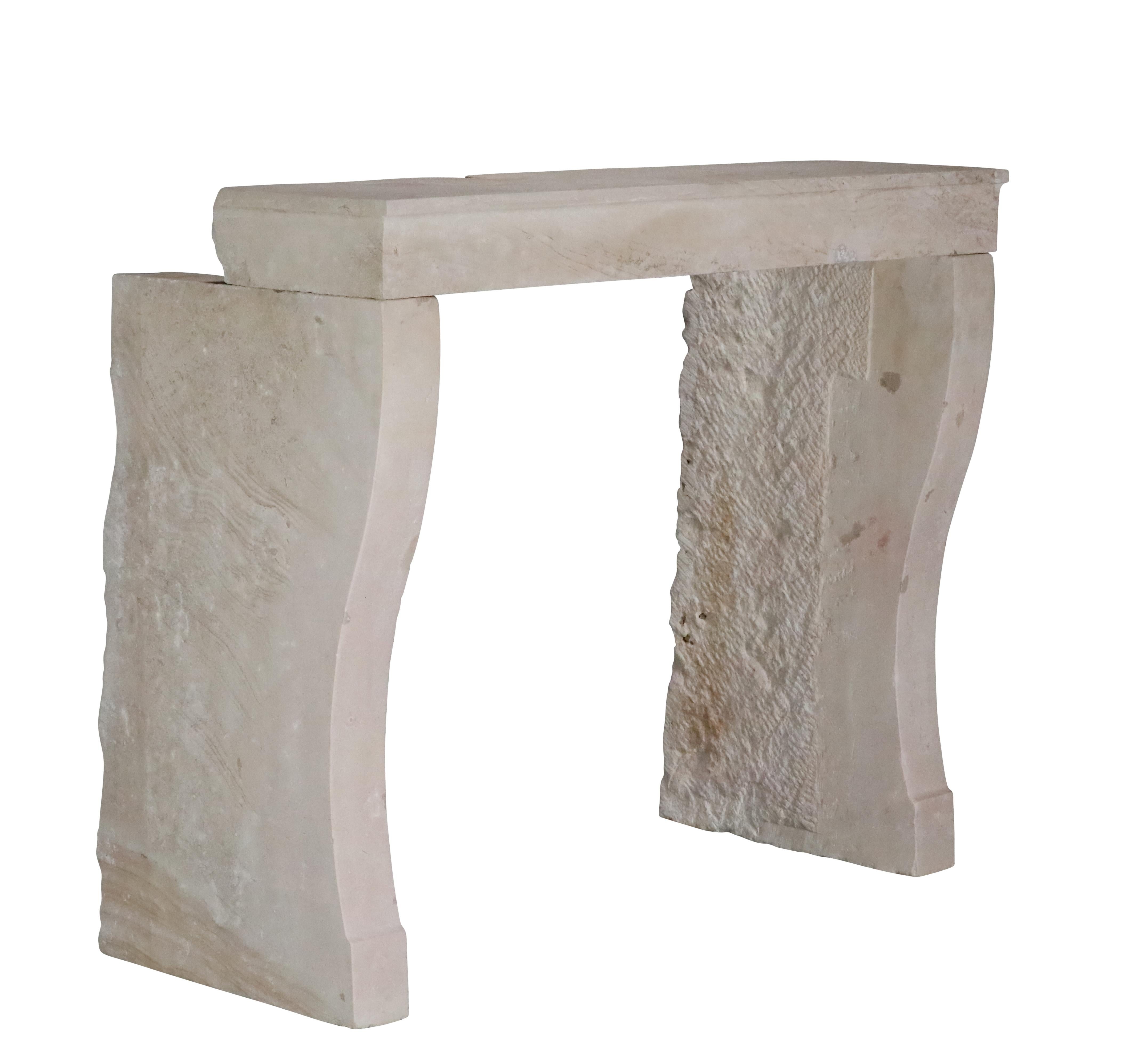 Artempo Beige Limestone Fireplace For Timeless Slow Living For Sale 9