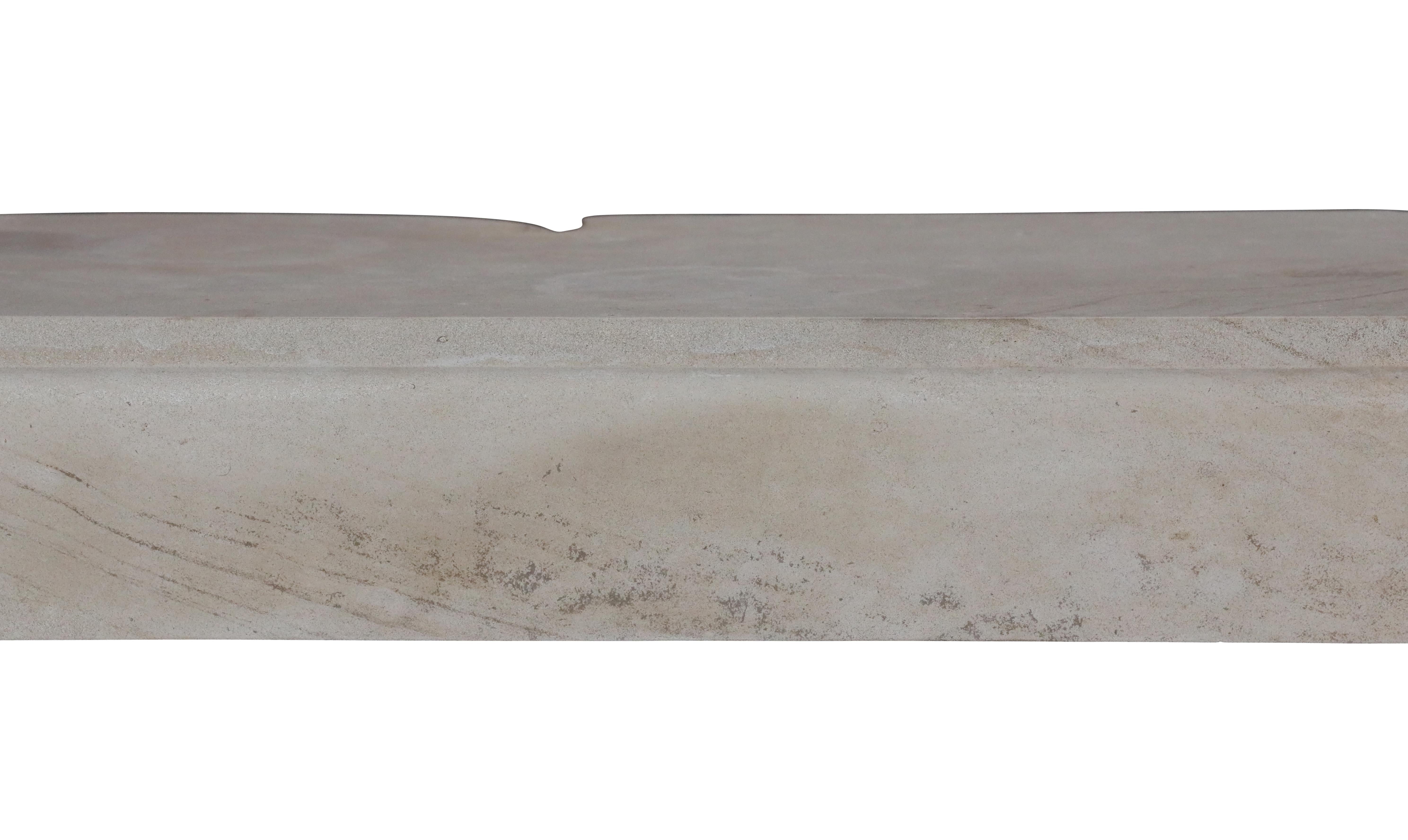 French Artempo Beige Limestone Fireplace For Timeless Slow Living For Sale