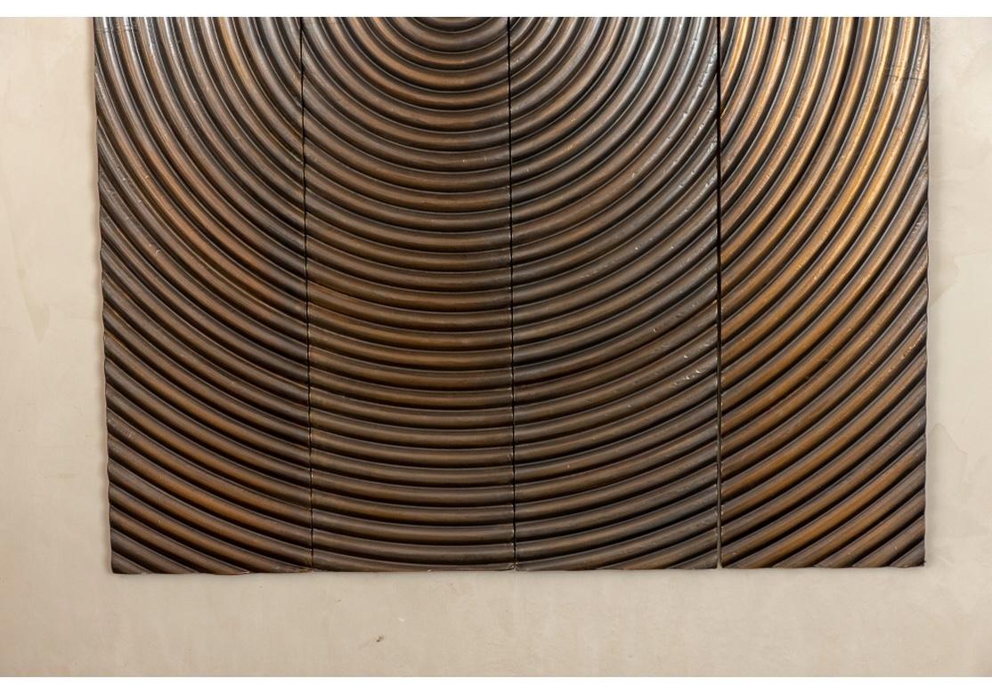 Arteriors Messing verkleidet Wood Epicenter Wandpaneele (Moderne der Mitte des Jahrhunderts) im Angebot