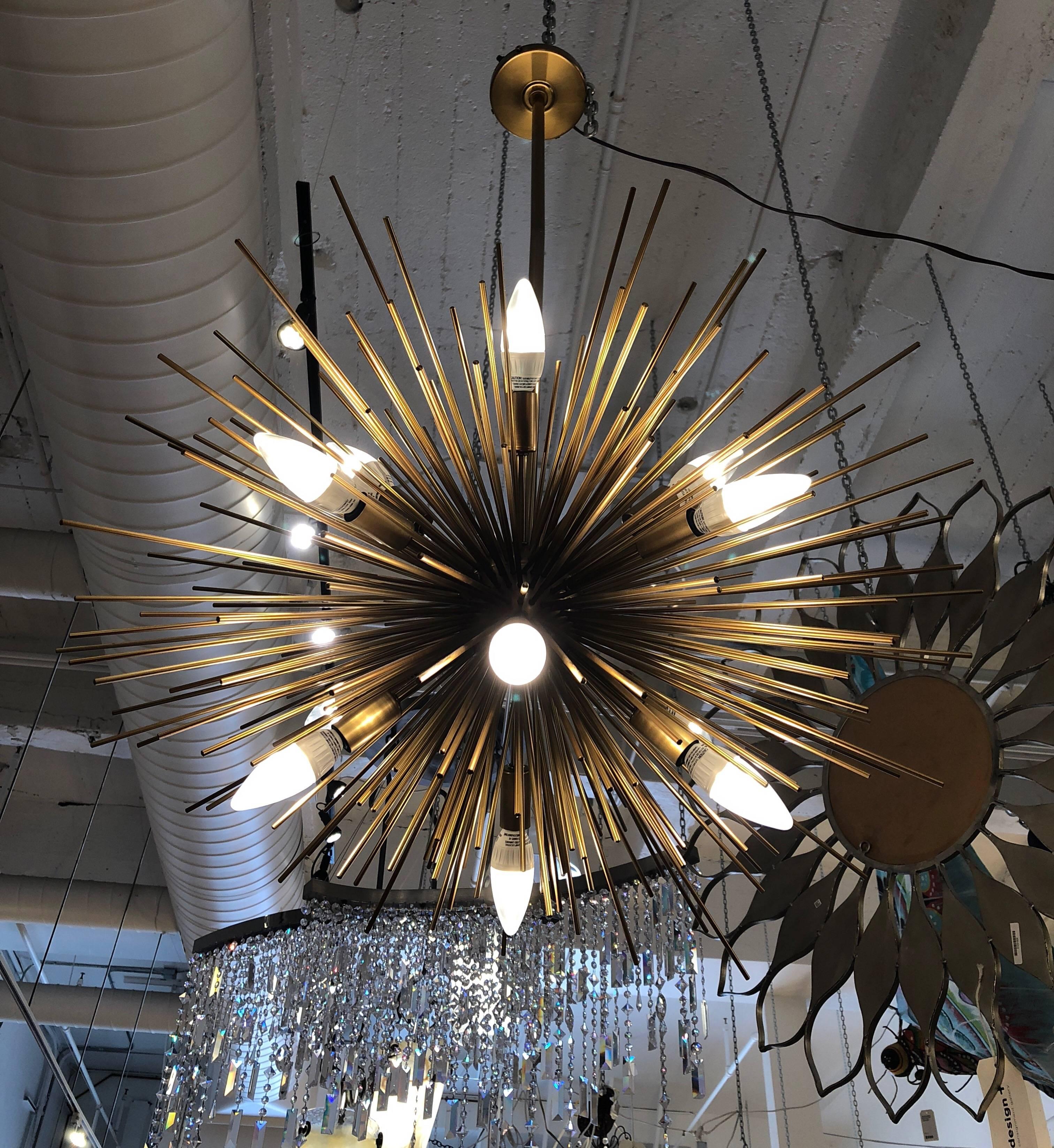 Contemporary Arteriors Brass Zanadoo Chandelier