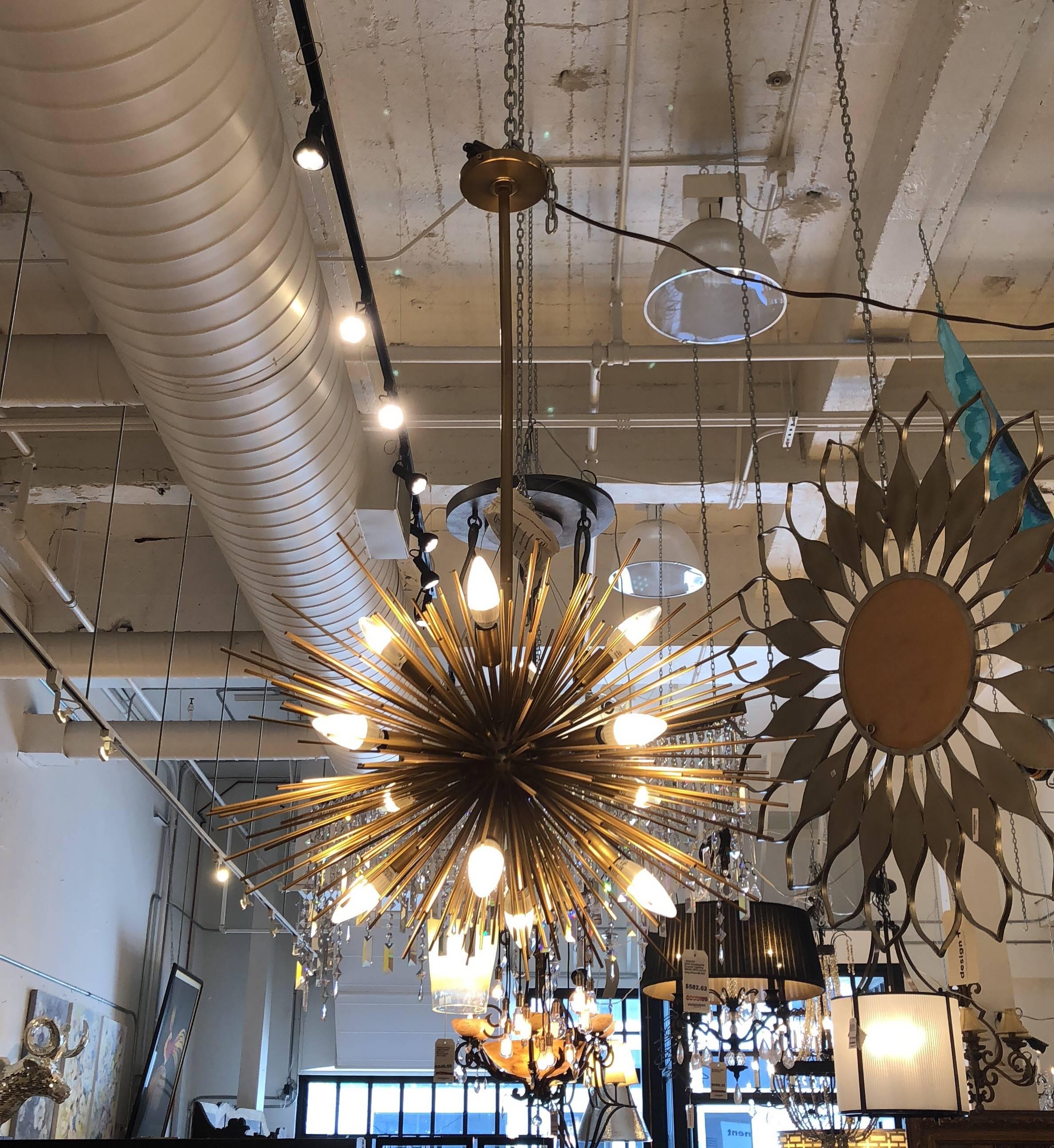 Arteriors Brass Zanadoo Chandelier 2