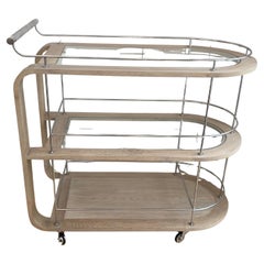 Arteriors Bray Carrito de Bar de Roble