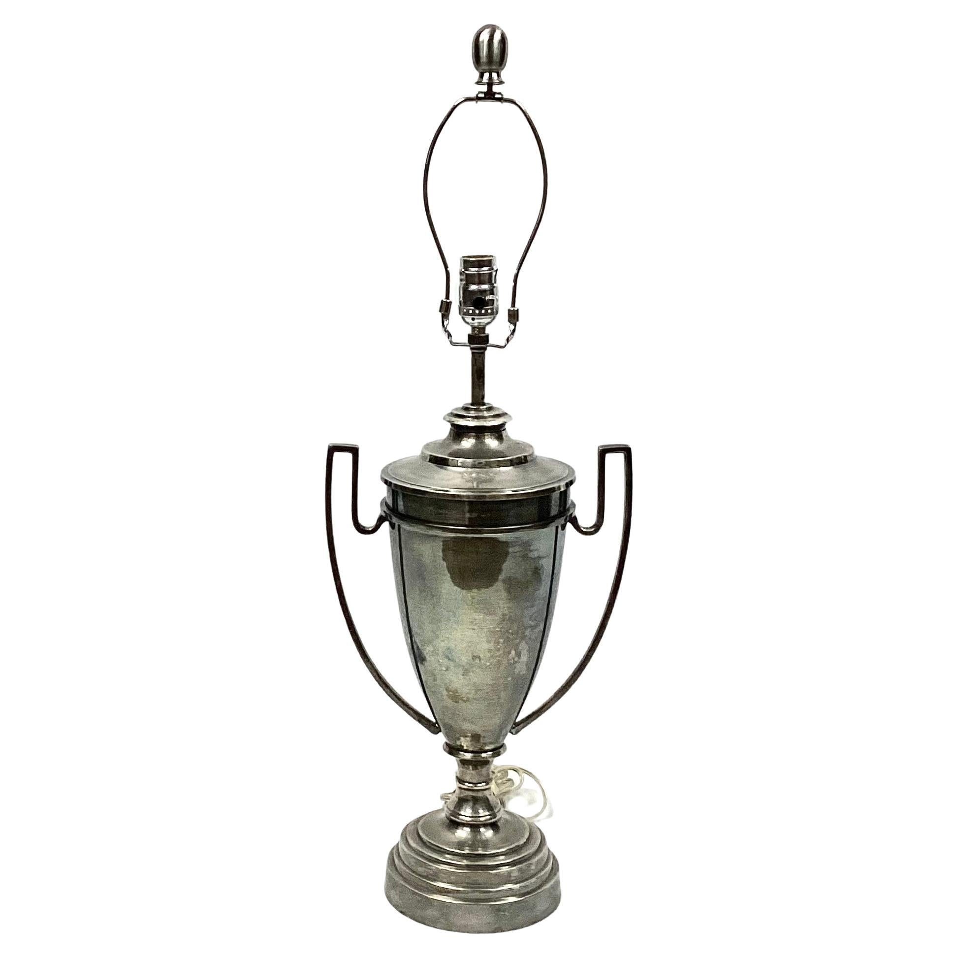 Arteriors Silver Plate Trophy Lamp