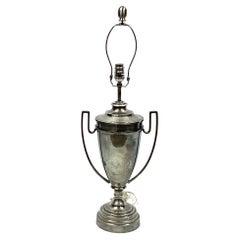 Vintage Arteriors Silver Plate Trophy Lamp