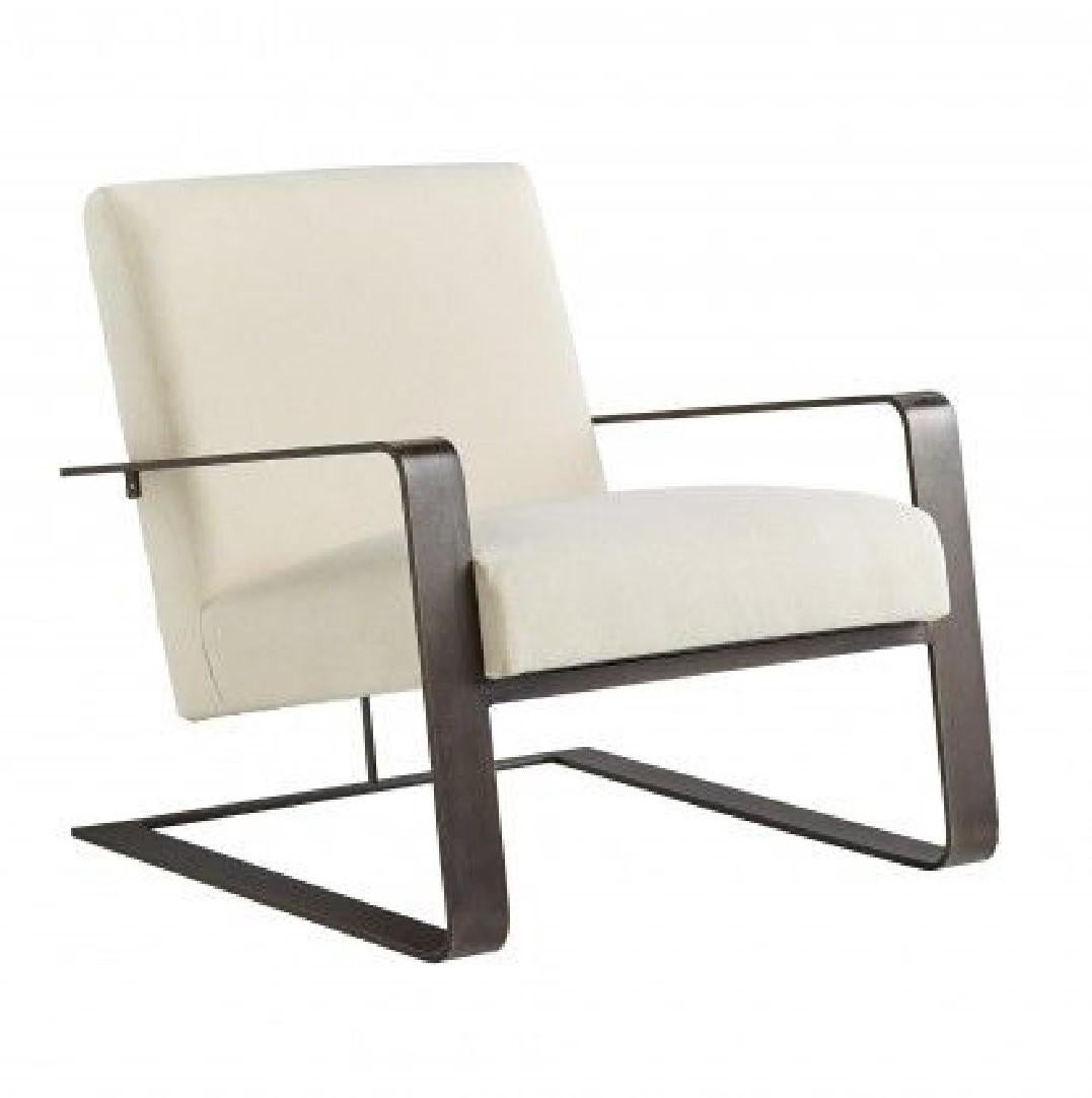 American Arteriors Torcello Armchair in Muslin For Sale