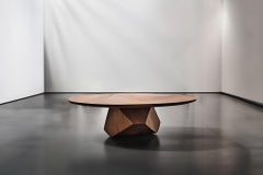 Artful Round Table Solace 39: Crafted by Skilled Artisans in Walnut