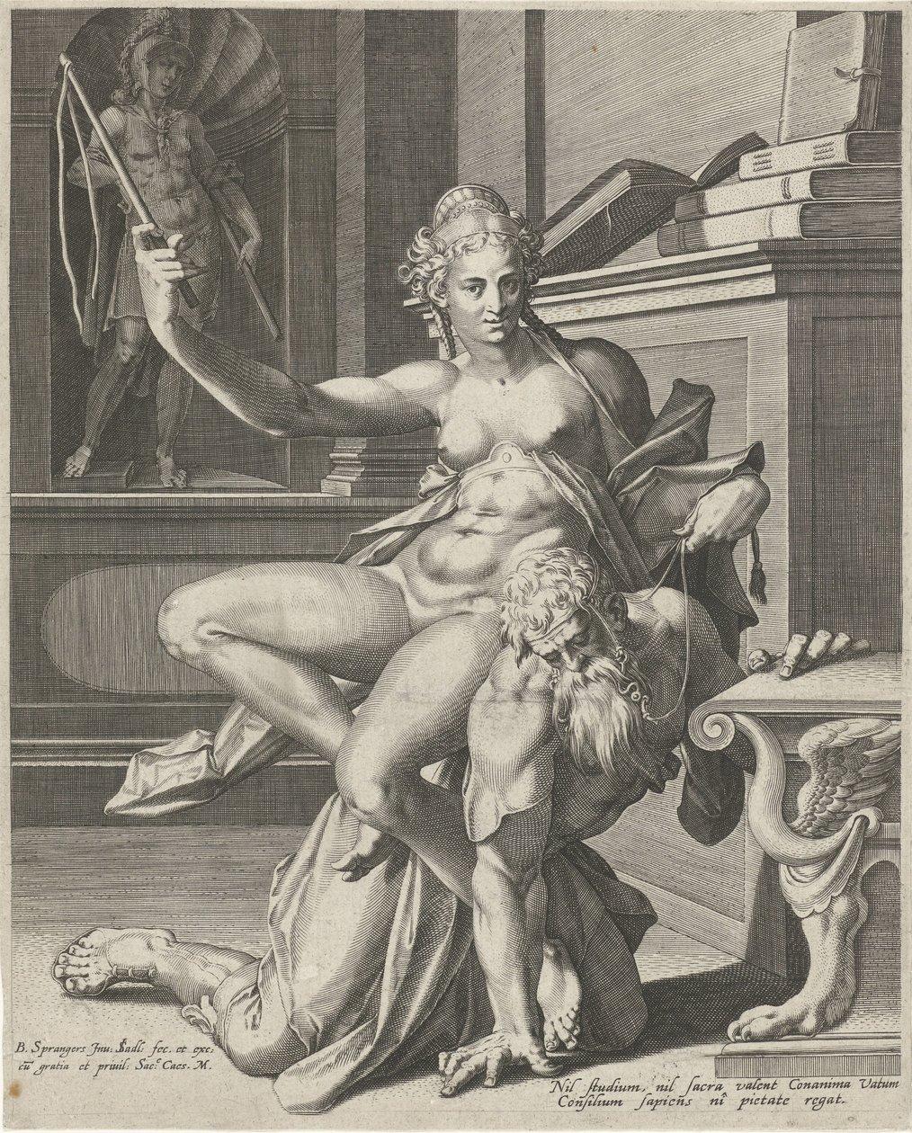 Aristotle Phyllis Spranger 16/17th Century Paint Oil on canvas Old master For Sale 9