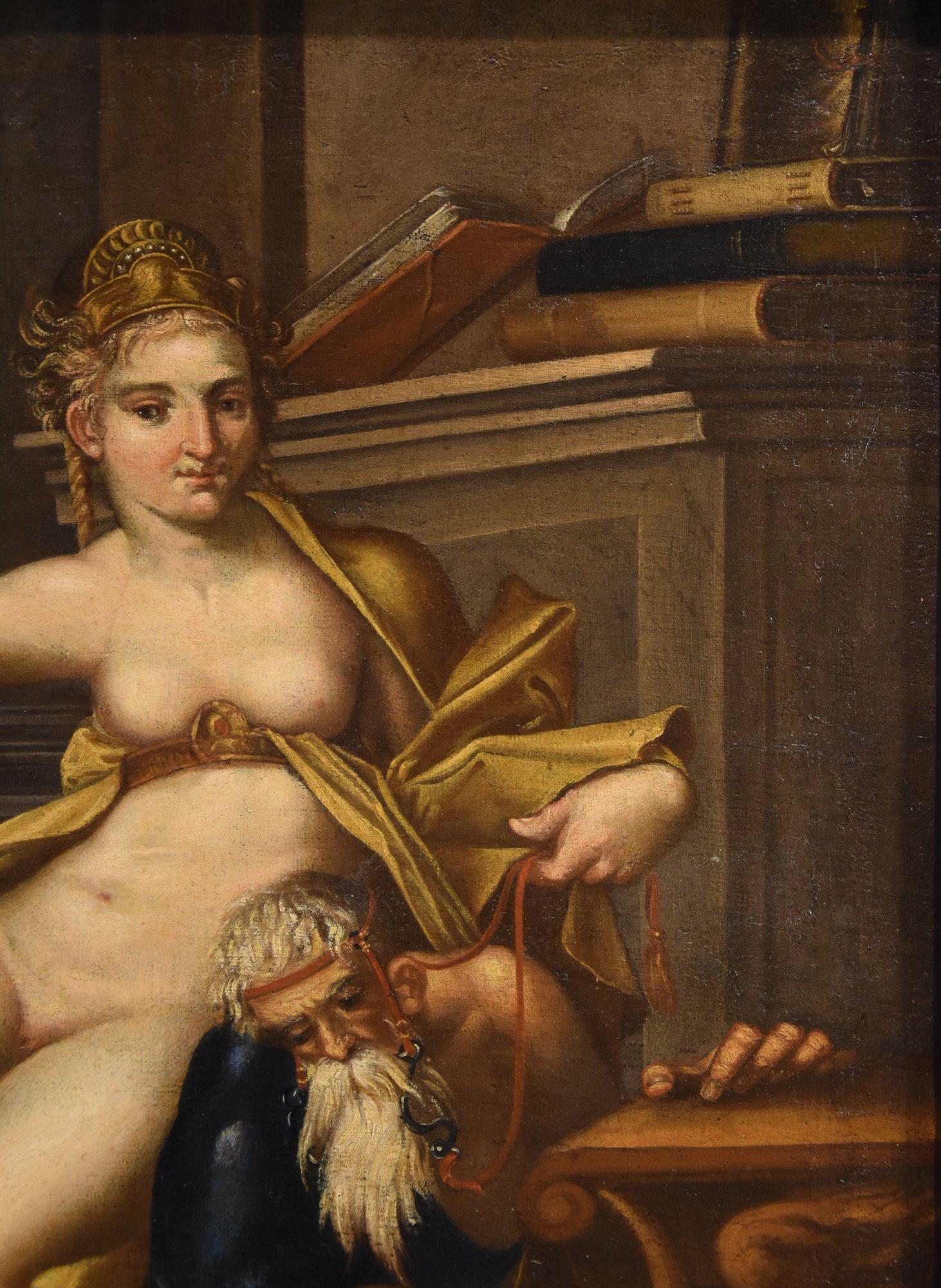 Aristotle Phyllis Spranger 16/17th Century Paint Oil on canvas Old master For Sale 6