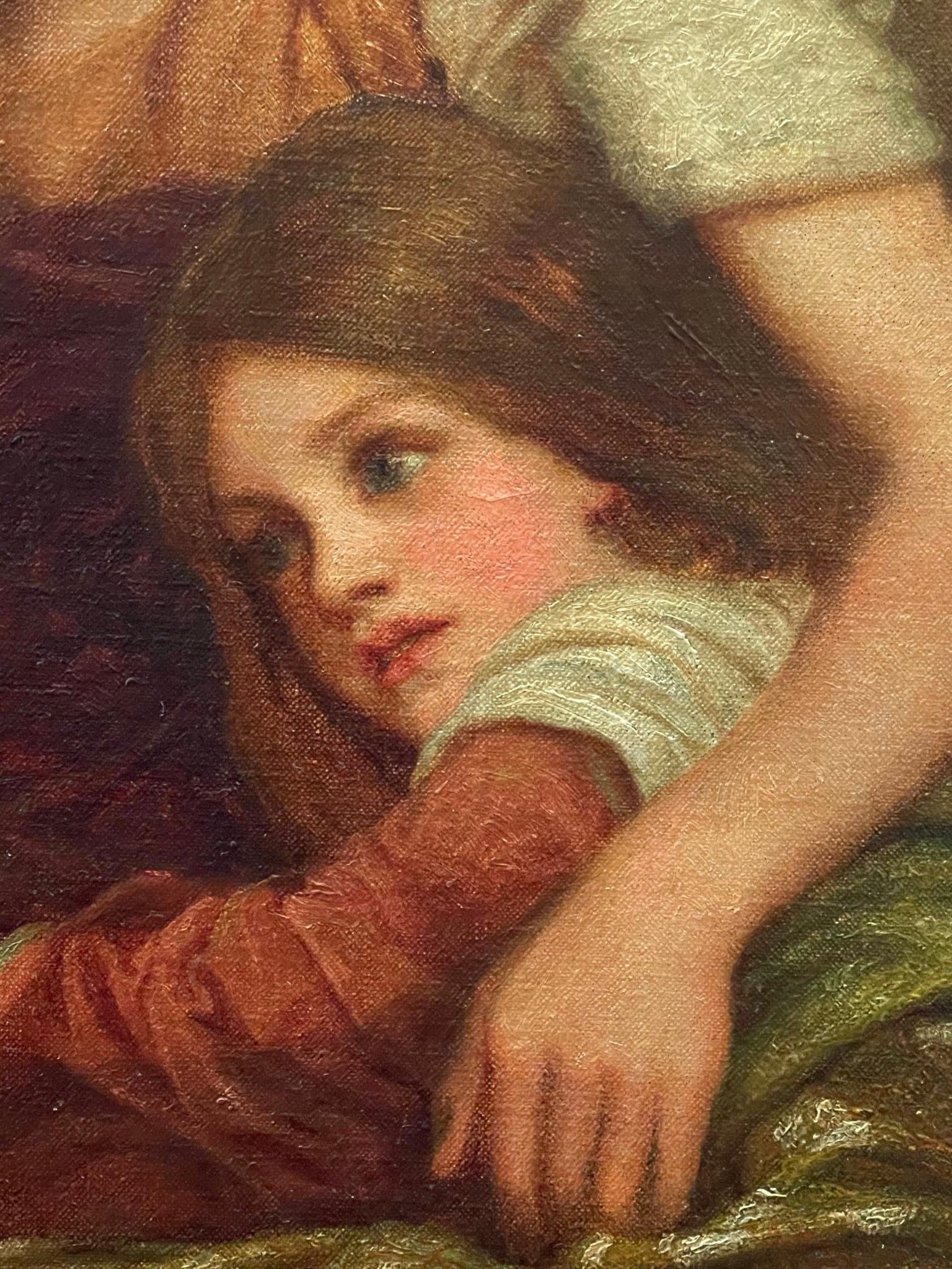 Peinture « Mother and Child » signée Arthur A. Dixon Bon état - En vente à Roma, IT