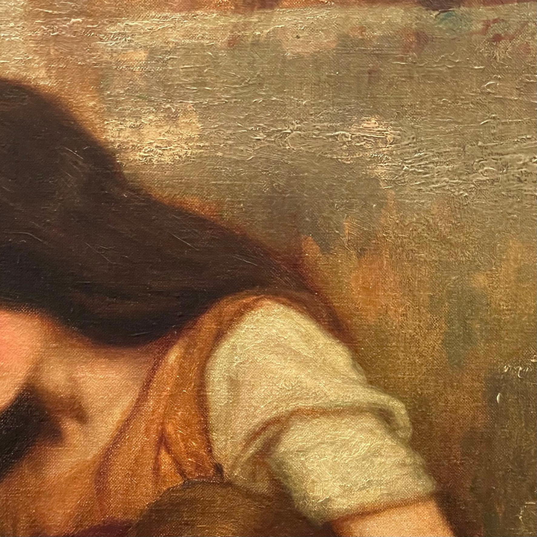 XIXe siècle Peinture « Mother and Child » signée Arthur A. Dixon en vente