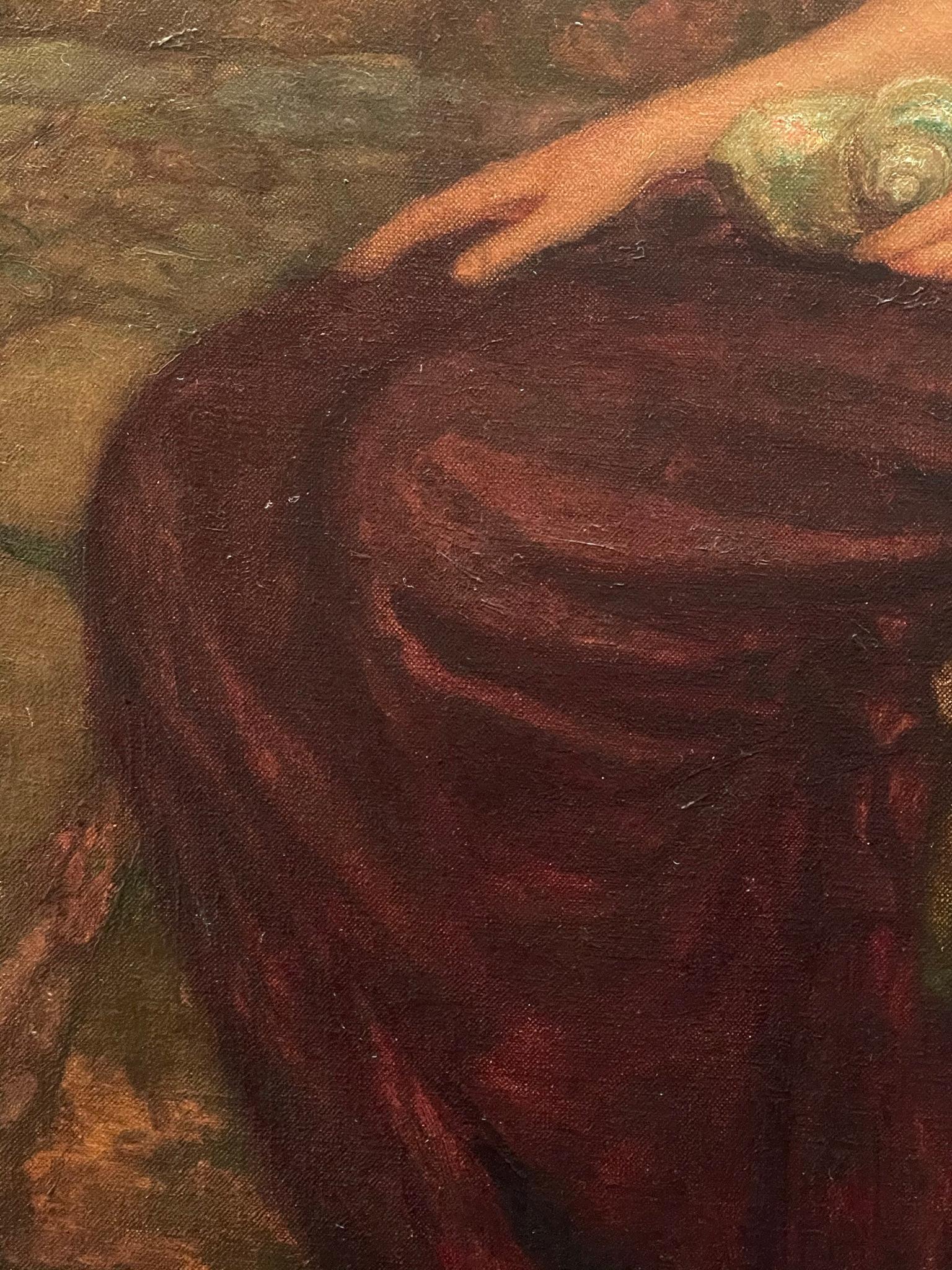 Dipinto d'epoca inglese preraffaellita firmato in vendita 1