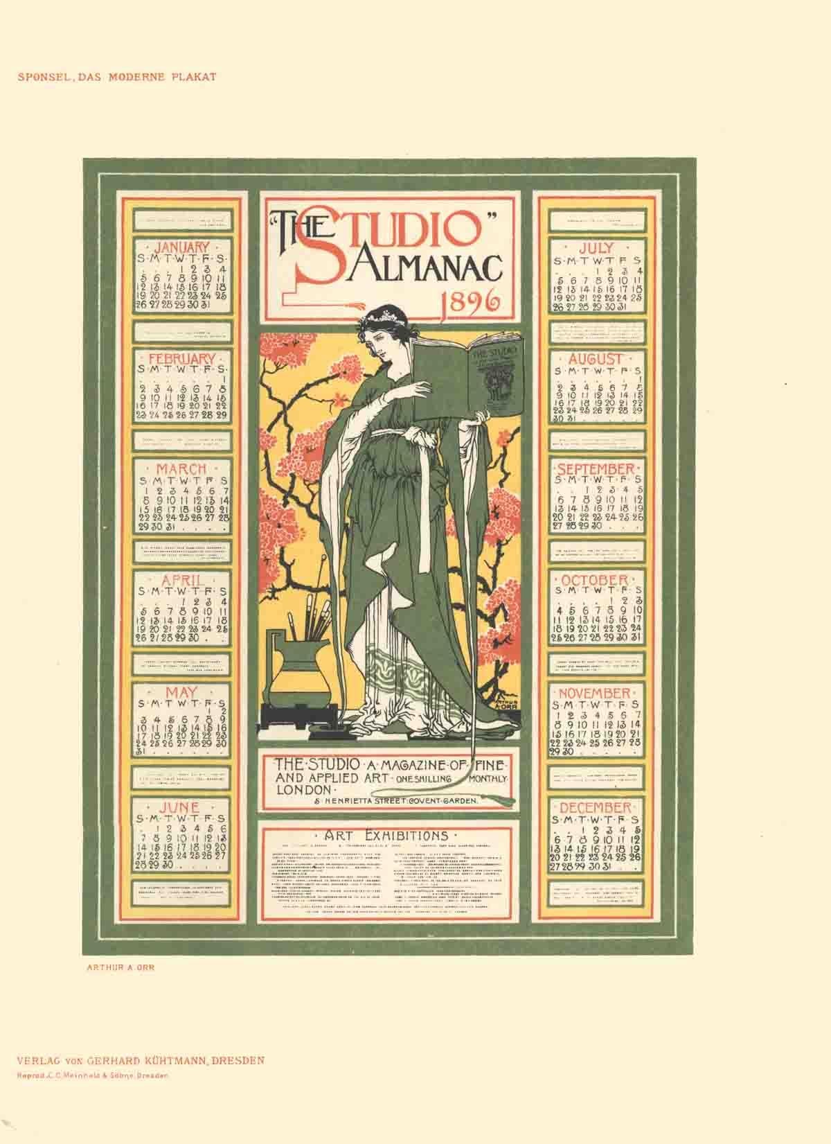 1897 Arthur A. Orr 'The Studio Almanac' 