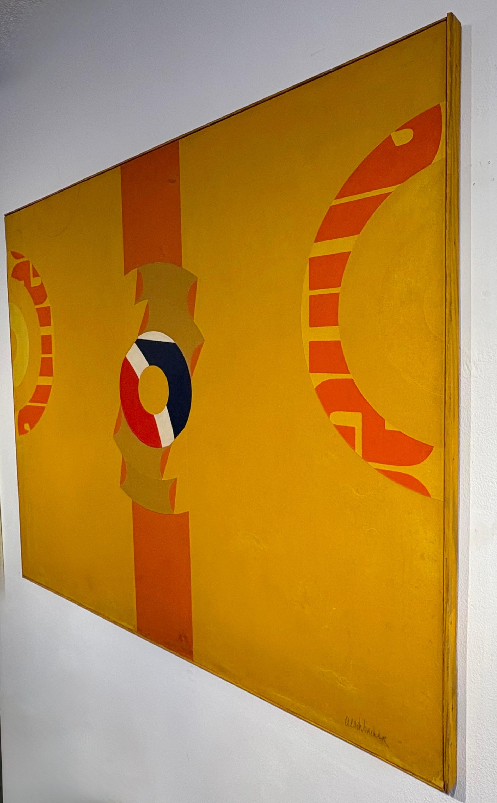 Arthur Aesbacher was a very interesting Swiss artist . He studied in Paris at the Académiede la Grande Chaumière with Fernand Ledger.  He was part of the Nouveaux Réalistes Group but stood apart favouring posters and printed matter creating . Boldly