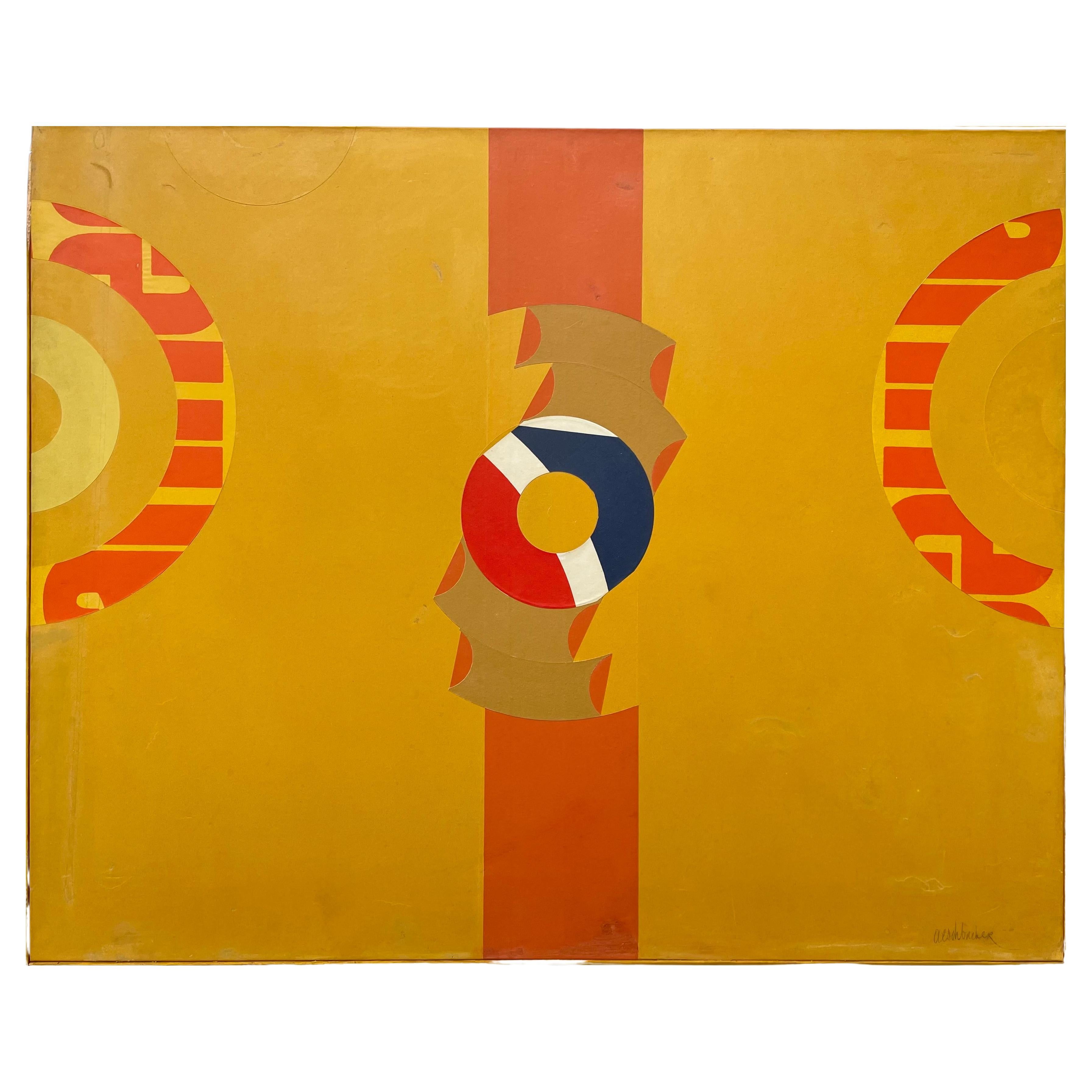 Arthur Aesbacher, Swiss (1923-2020) Collage 1960 For Sale