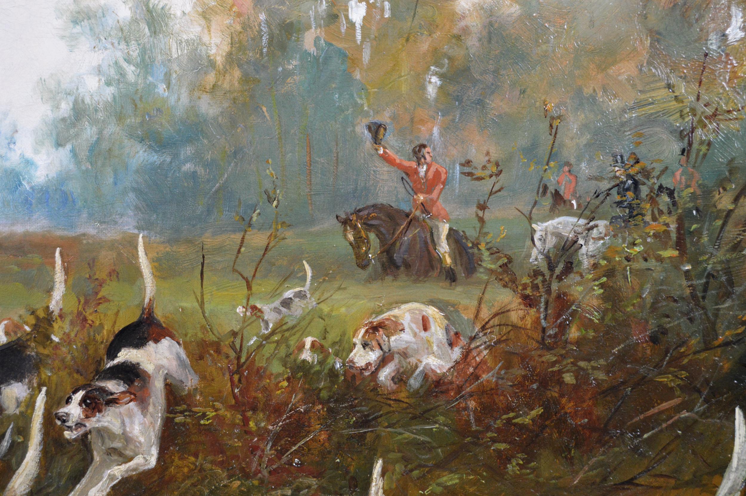 hunting paintings with dogs