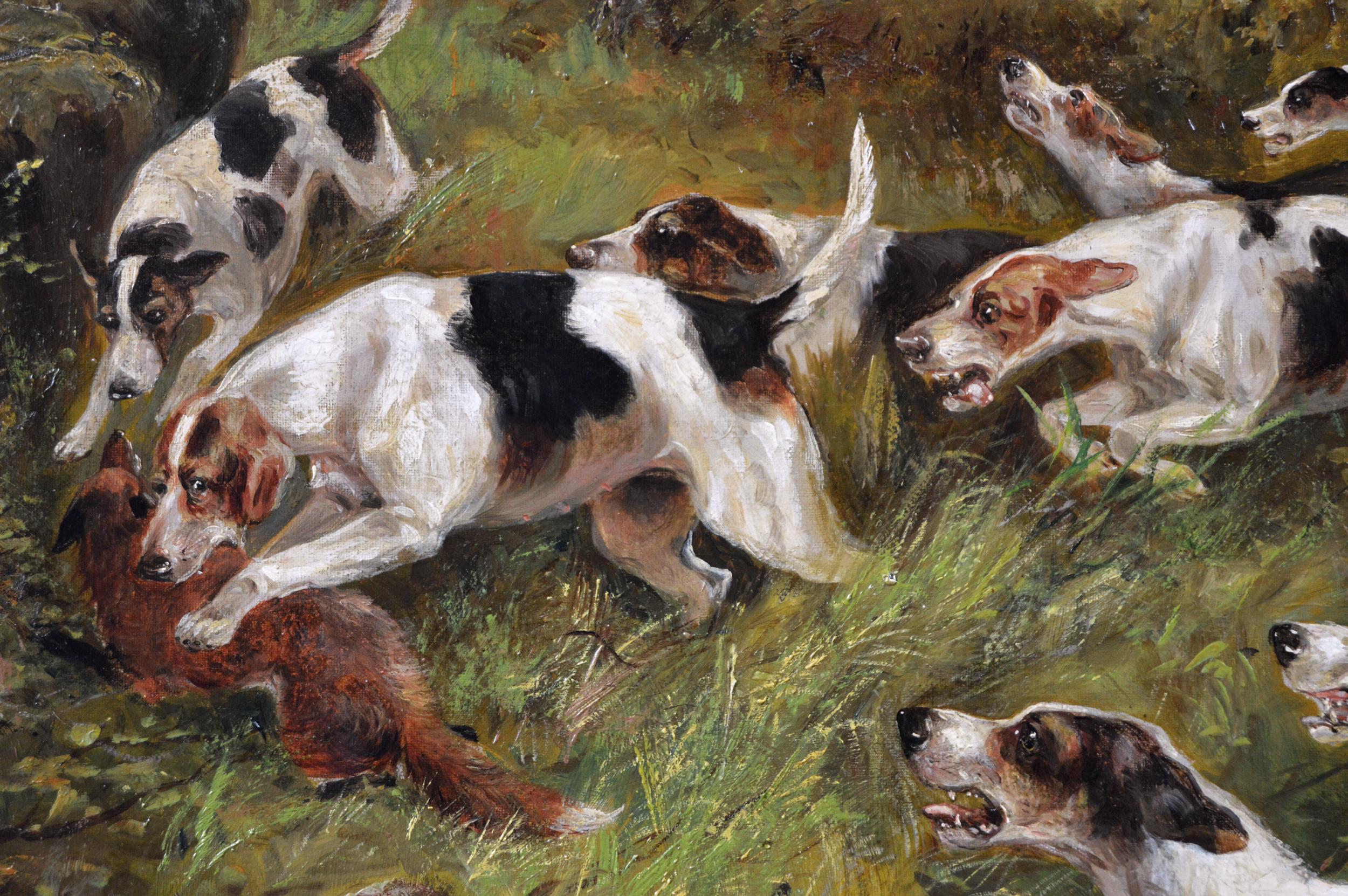 dog hunting painting