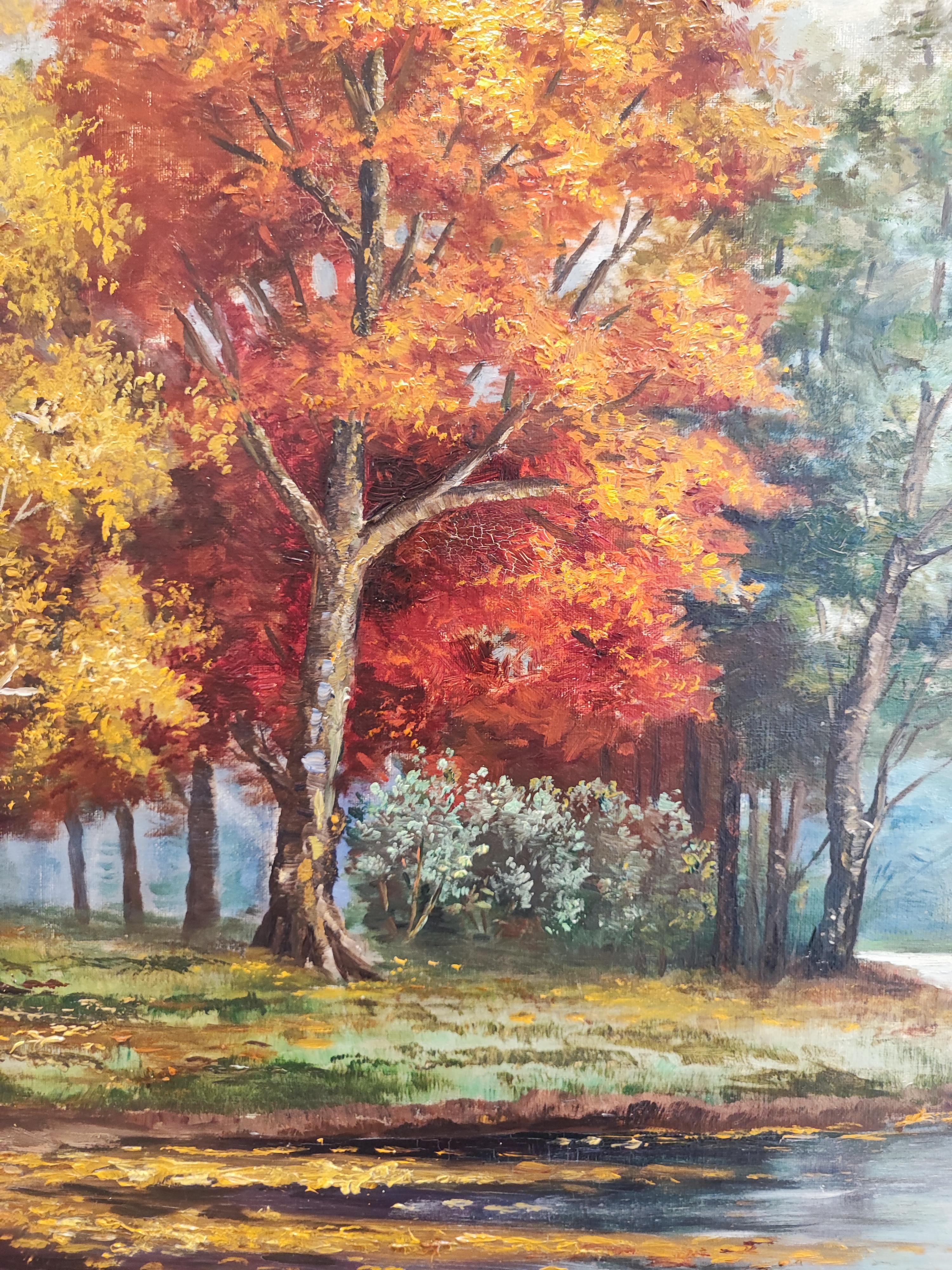 Autumnal lake landscape For Sale 2