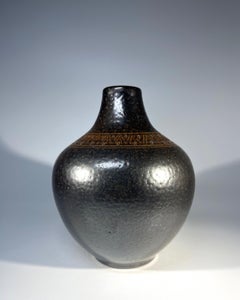 Arthur Andersson For Wallåkra, Sweden, Shaped Stoneware Vase c1950's