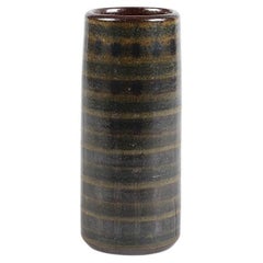 Arthur Andersson Mid Century Cylinder Ceramic Vase Produced by Wallåkra, 1940s