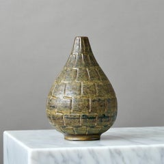 Arthur Andersson, Raro jarrón de gres de mediados de siglo, Wallakra, Suecia, años 50