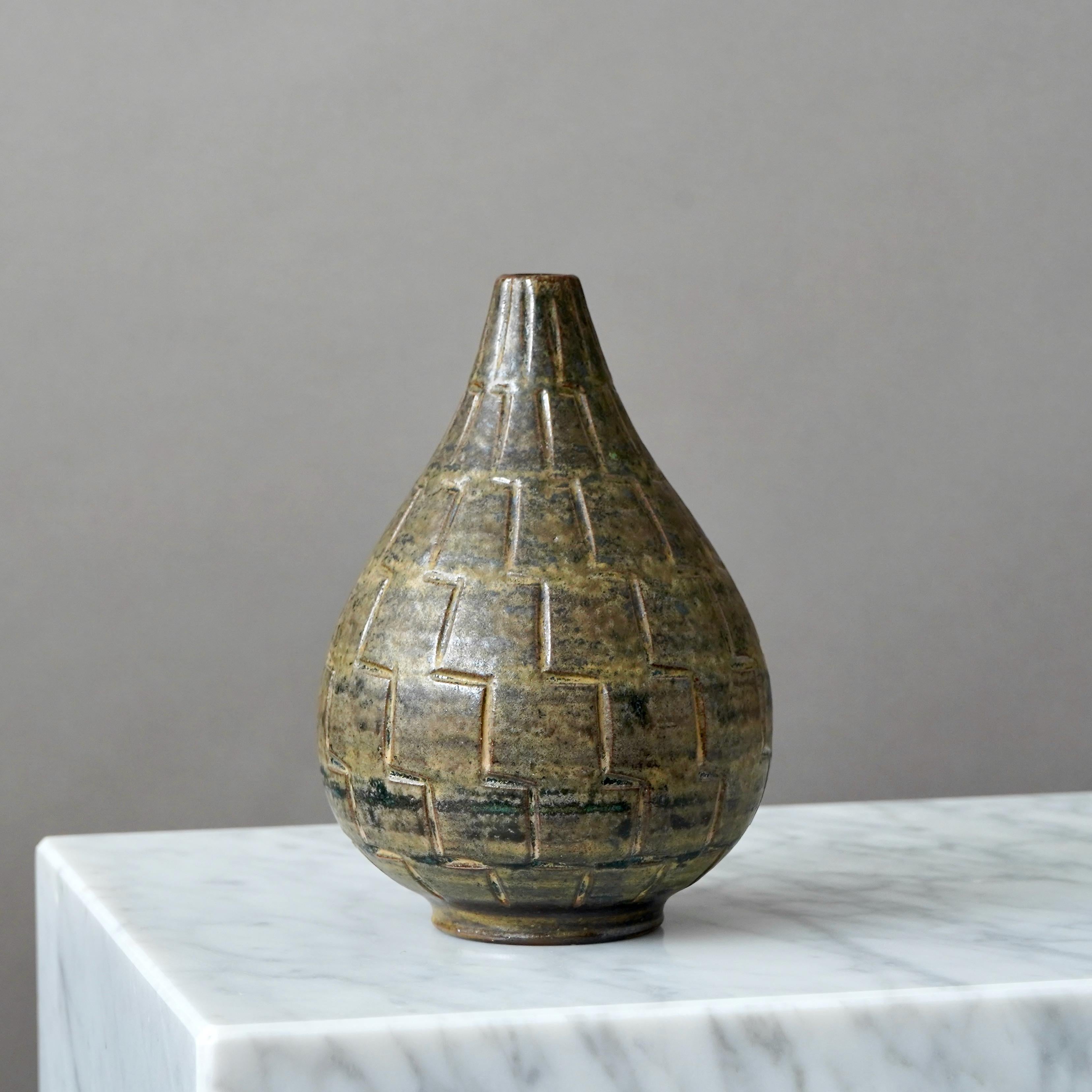Arthur Andersson, Raro vaso in gres della metà del secolo, Wallakra, Svezia, anni '50 In condizioni buone in vendita a Malmö, SE