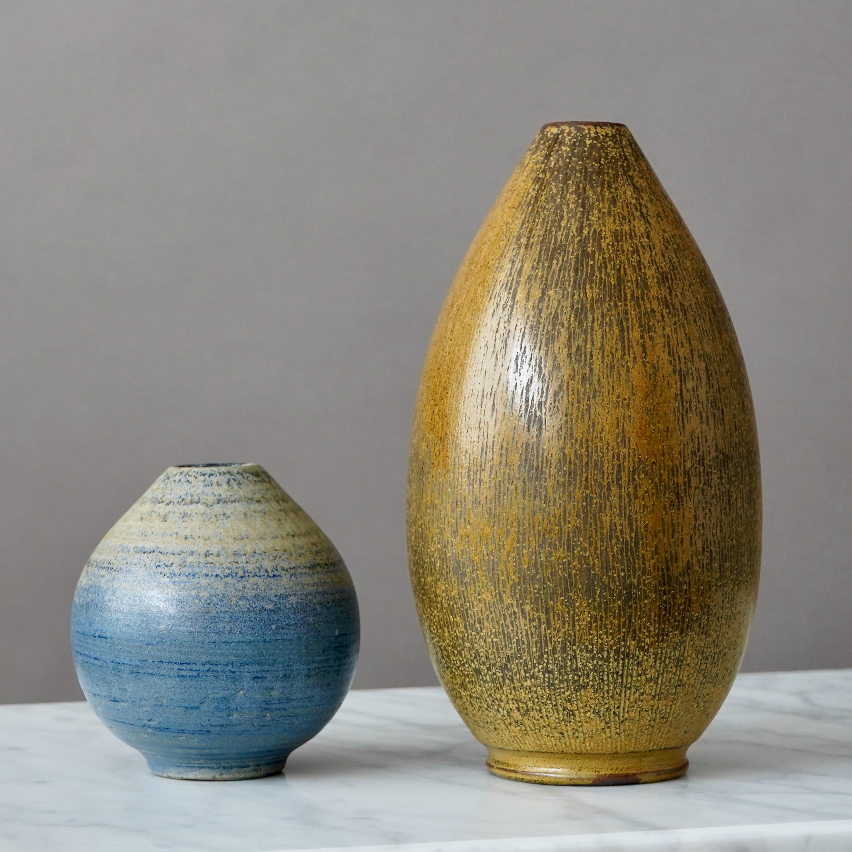 Ceramica Arthur Andersson, Set di 2 vasi in gres della metà del secolo, Wallakra, Svezia, anni '50 in vendita